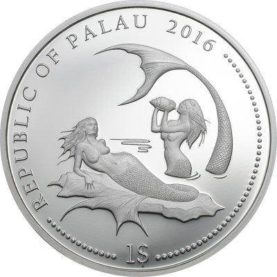 Palau - 2016 - 1 Dollars - Marine life CORAL HIND CUNI (PROOF)