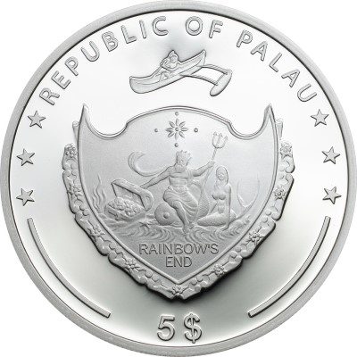 Palau - 2017 - 5 Dollars - Four Leaf Clover (including box) (PROOF)