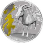 Pitcairn Islands - 2015 - 2 Dollars - Lunar Year of the Goat 1oz Silver (PROOF)