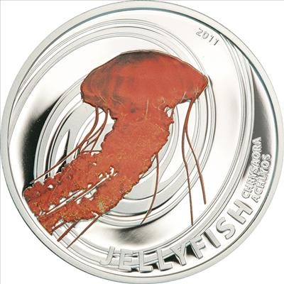 Pitcairn Islands - 2011 - 2 Dollars - Jellyfish Chrysaora (issue 3) (PROOF)