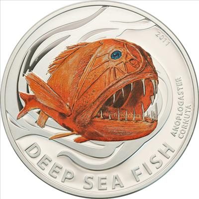 Pitcairn Islands - 2011 - 2 Dollars - Deep Sea Fish Cornuta (PROOF)