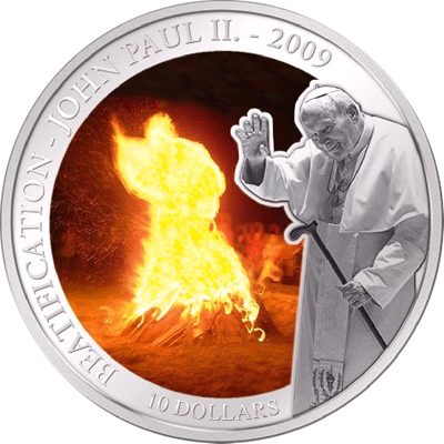 Samoa - 2009 - 5 Dollars - The Miracle Of Pope JP II (PROOF)