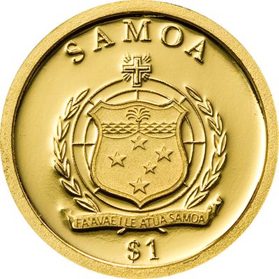 Samoa - 2010 - 10 Dollars - Flying Fox GOLD (PROOF)