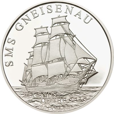 Solomon Islands - 2010 - 10 Dollar - SMS Gneisenau (PROOF)