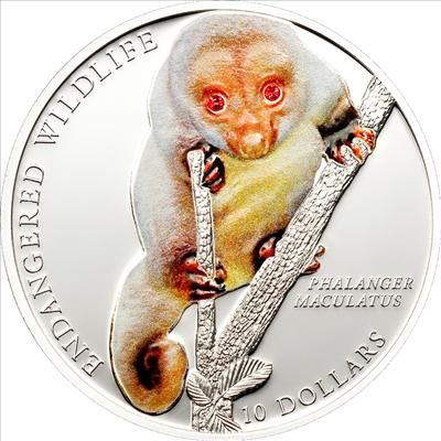 Solomon Islands - 2010 - 10 Dollar - Common Spotted Cuscus (PROOF)