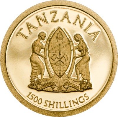 Tanzania - 2014 - 1500 Shillings - Canonization of the Popes GOLD (PROOF)