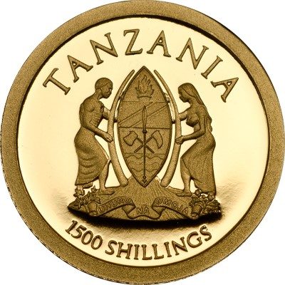 Tanzania - 2015 - 1500 Shillings - In Memory of the Holy Pope Gold  (PROOF)