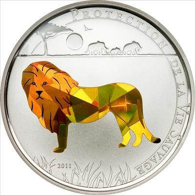 Togo - 2011 - 1000 Francs - Prisma Savanne LION (PROOF)