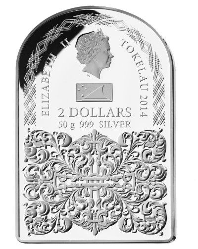 Tokelau - 2014 - 2 Dollars - The Divine Mercy (PROOF)