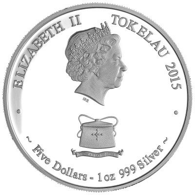 Tokelau - 2015 - 5 Dollars - Year of the Goat PROOF (PROOF)