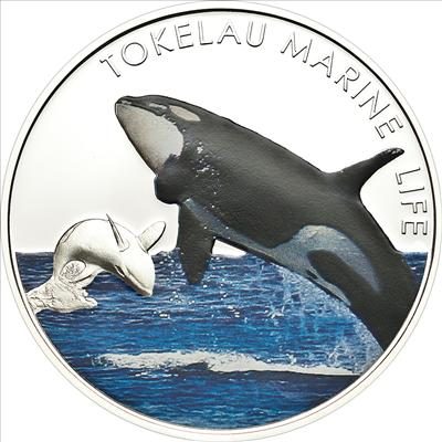 Tokelau - 2012 - 5 Dollars - Orca (with box) (PROOF)