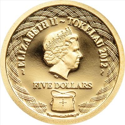 Tokelau - 2012 - 5 Dollars - Orca (small gold) (PROOF)