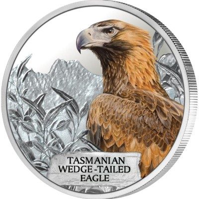 Tuvalu - 2012 - 1 Dollar - Endangered and Extinct WEDGE-TAILED EAGLE (PROOF)