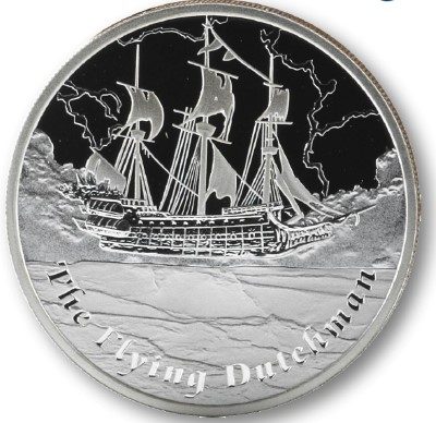 Tuvalu - 2013 - 1 Dollar - Famous Ships That Never Sailed THE FLYING DUTCHMAN (PROOF)
