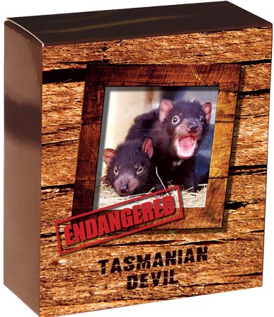 Tuvalu - 2013 - 1 dollar - Endangered Species Tasmanian Devil (PROOF)