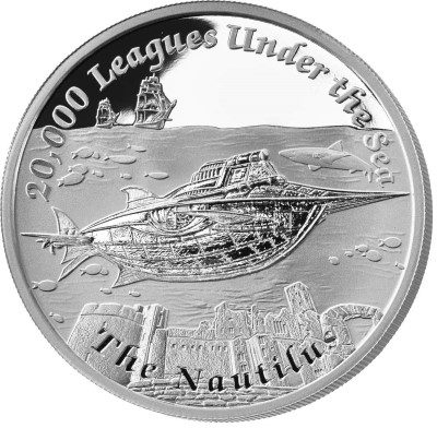 Tuvalu - 2015 - 1 Dollar - Ships That Never Sailed 20.000 LEAGUES UNDER THE SEA (PROOF)
