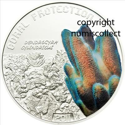 Tuvalu - 2011 - 1 Dollar - Coral Protection DENDROGYRA CILINDRICUS (PROOF)