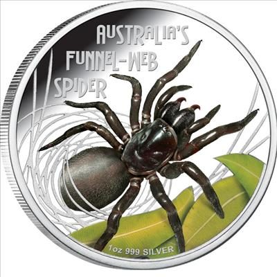 Tuvalu - 2012 - 1 Dollar - Deadly and Dangerous WEB SPIDER (PROOF)
