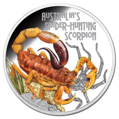 Tuvalu - 2014 - 1 dollar - Deadly and Dangerous SCORPION (PROOF)