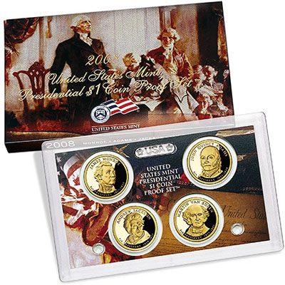 USA - 2008 - 4x 1 Dollars - PROOF set PRESIDENT (4 coins) (PROOF)