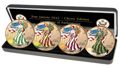 USA - 2016 - 4 x 1 Dollar - Four Seasons EAGLE CLASSIC EDITION (BU)