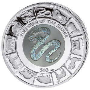 British Virgin Islands - 2013 - 10 dollar - Year of the Snake (PROOF)