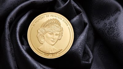 Cook Islands - 2017 - 5 Dollars - In Memory of Princess Diana Small Gold