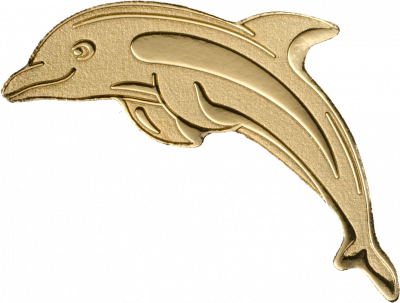 Palau - 2017 - 1 Dollar - Golden Dolphin small gold