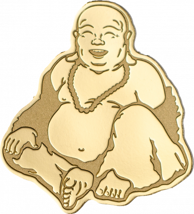 Palau - 2017 - 1 Dollar - Golden Laughing Buddha small gold