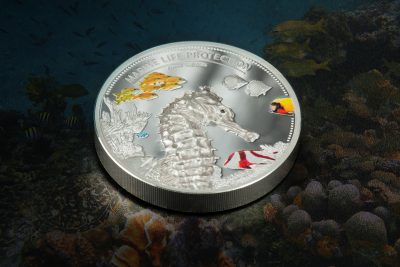 Palau - 2017 - 2x 10 Dollars - Marine Life SEAHORSE & DOLPHIN set