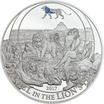 Palau - 2017 - 2 Dollars - Biblical Stories DANIEL IN THE LIONS DEN