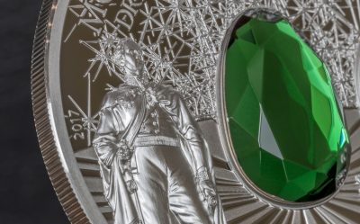 Cook Islands - 2017 - 10 Dollars - Famous Diamonds DRESDEN GREEN DIAMOND