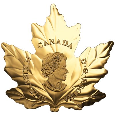 Canada - 2017 - 200 Dollars - Gold silver maple leaf cut out