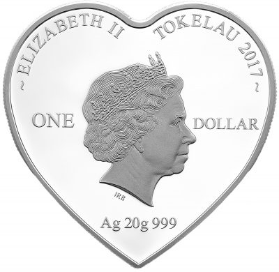 Tokelau - 2017 - 1 Dollar - Together Forever Heart Shaped