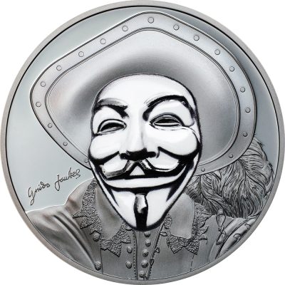 Cook Islands - 2017 - 5 dollars - Historic Guy Fawkes Mask