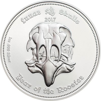 Gabon - 2017 - 3x 1000 Francs - Lunar Skulls: Year of the Rooster SET (1 PRF + 2 BU)