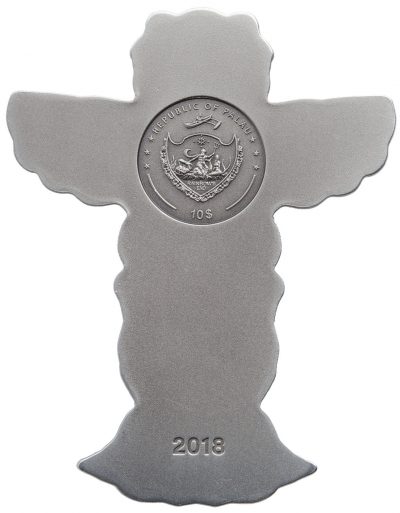 Palau - 2018 - 10 Dollars - Totem Pole shaped coin