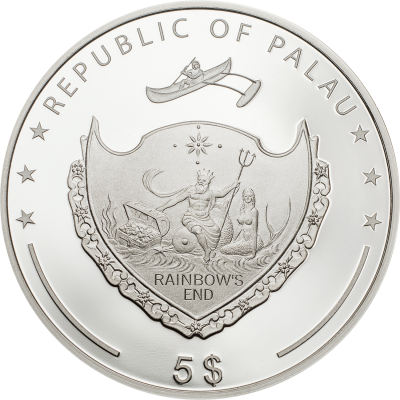Palau - 2019 - 5 Dollars - Ounce of Luck 2019 Four Leaf Clover (incl box)