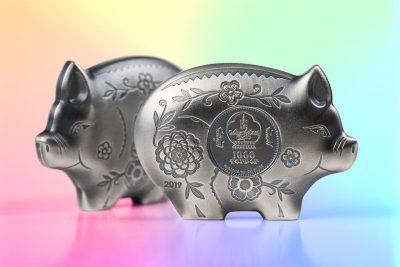 Mongolia - 2019 - 1000 Togrog - Jolly Silver Pig