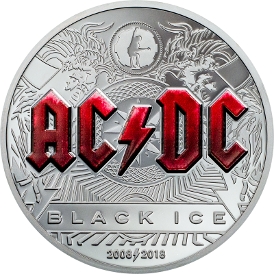Cook Islands - 2018 - 10 Dollars - AC/DC Black Ice