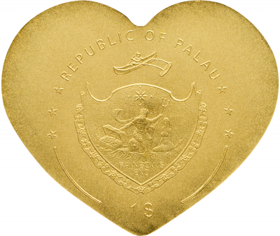 Palau - 2019 - 1 Dollar - Little Treasure Heart small gold