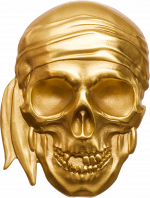 Palau - 2018 - 200 Dollars - Pirate Skull – Blackbeard Gold Edition