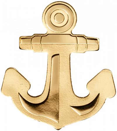 Palau - 2019 - 1 Dollar - Golden Anchor small gold