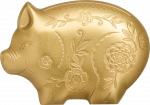 Mongolia - 2019 - 1000 Togrog - Golden Jolly Silver Pig