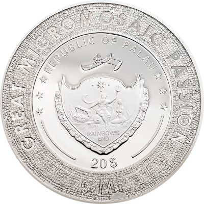 Palau - 2018 - 20 Dollars - Mona Lisa Micromosaic Passion