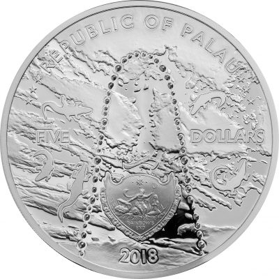 Palau - 2018 - 5 Dollars - Bitemarks The Alligator