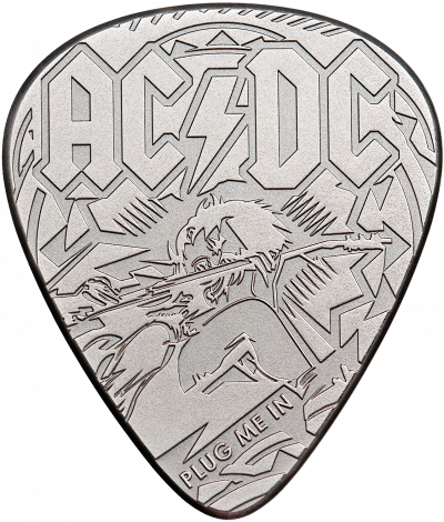 Cook Islands - 2019 - 2 Dollars - AC/DC Guitar Pick Plug me in