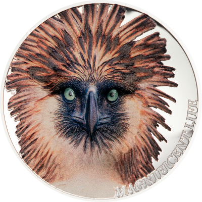 Cook Islands - 2019 - 5 Dollars - Magnificent Life PHILLIPINE EAGLE