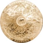 Archeology & Symbolism Series 3 coin GILDED editions AZTEC CALENDAR, MANDALA, SAMSARA