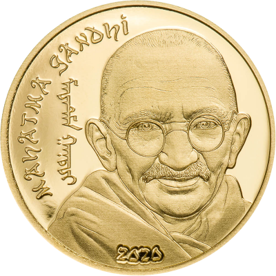 Mongolia - 2020 - 1000 Togrog - Mahatma Gandhi (small gold)